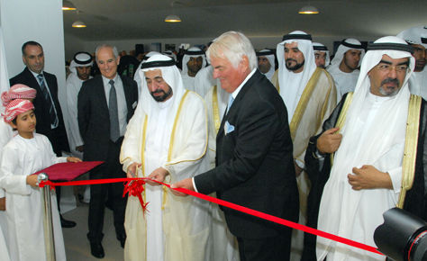 2011: Lamprell expands its facilities further to cater for the growing new build jackup market. The company opens its Hamriyah facility which is officially inaugurated by Sheikh Dr. Sultan bin Mohammad Al Qassimi, Supreme Council Member and Ruler of Sharjah. Pictured with him is Steven Lamprell, one of the founders of the company.