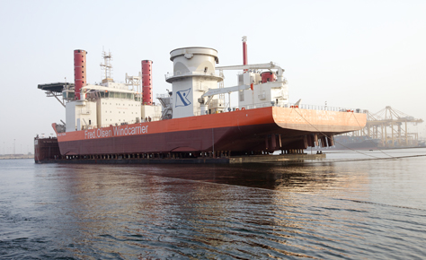 2013: Lamprell delivers their fifth wind turbine installation vessel