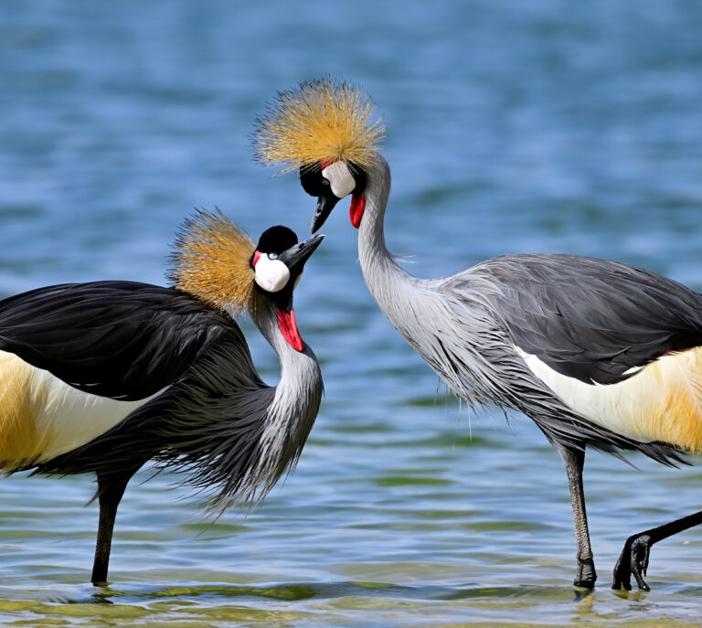 ‘Lovely couple of grey-crowned crane’  by Sudarshan Shinde from the Engineering department